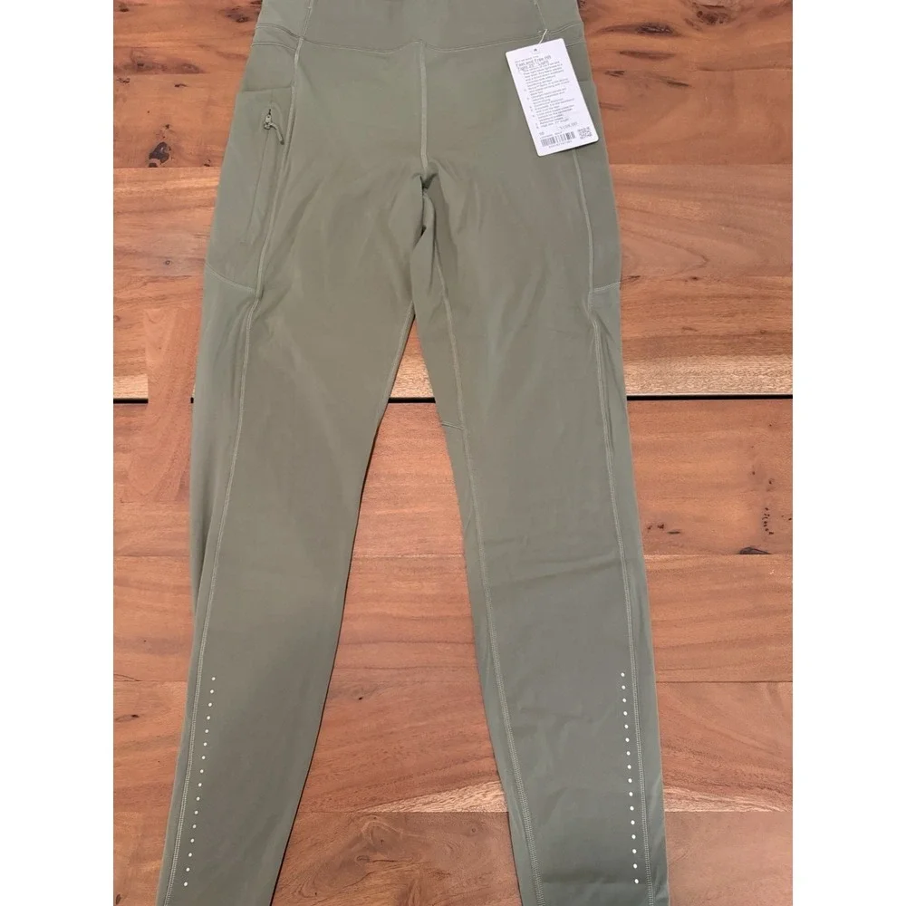 NWT LULULEMON Fast and Free HR Tight Bay Leaf BALF  Green 25